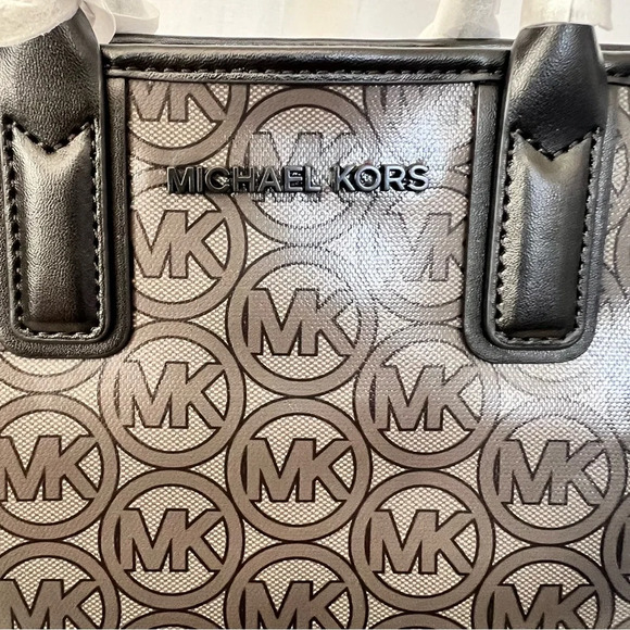 Michael Kors Jodie Tote Small Logo Print Black - Picture 2 of 9